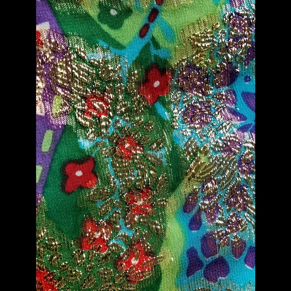 Glamorous Gown Golden Metallic Splendor Maxi Dress - Picture 3 of 8